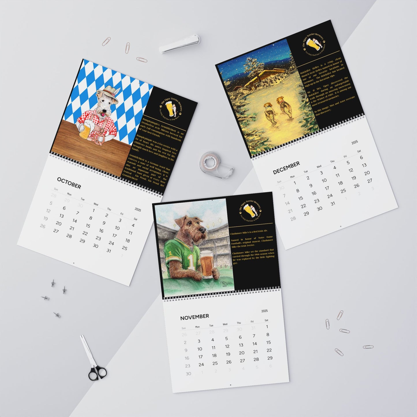 2025 Tipsy Terrier Calendar