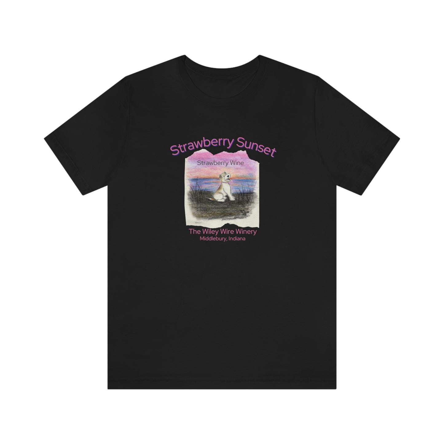 Wiley Wire Winery Strawberry Sunset Wine T-Shirt