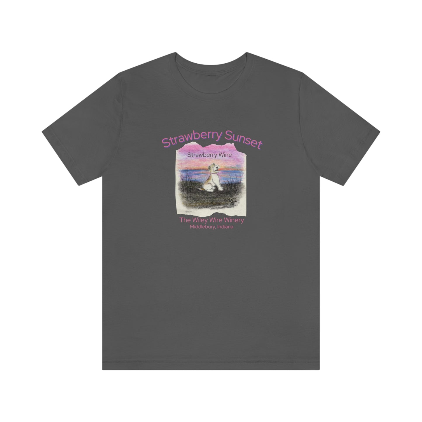Wiley Wire Winery Strawberry Sunset Wine T-Shirt