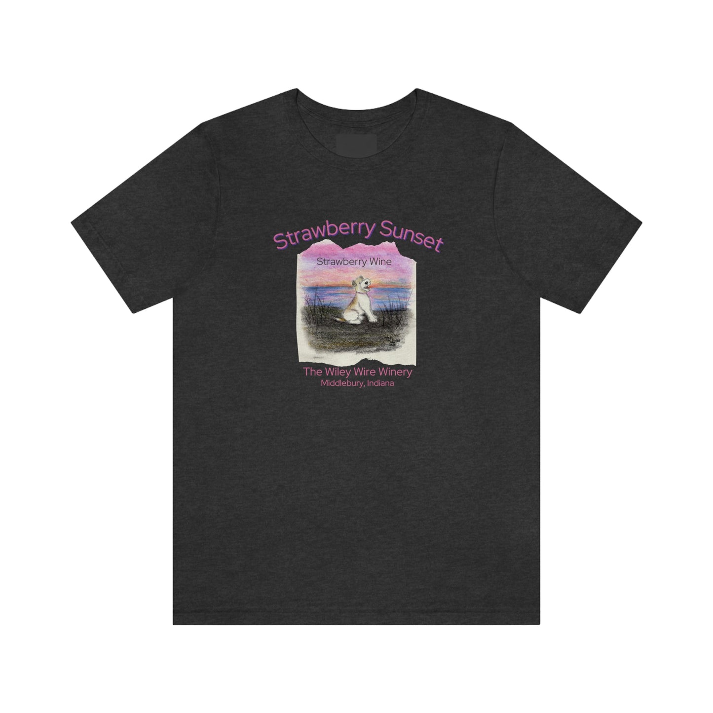 Wiley Wire Winery Strawberry Sunset Wine T-Shirt