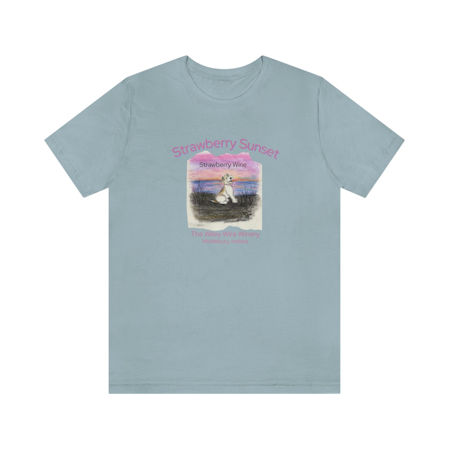 Wiley Wire Winery Strawberry Sunset Wine T-Shirt