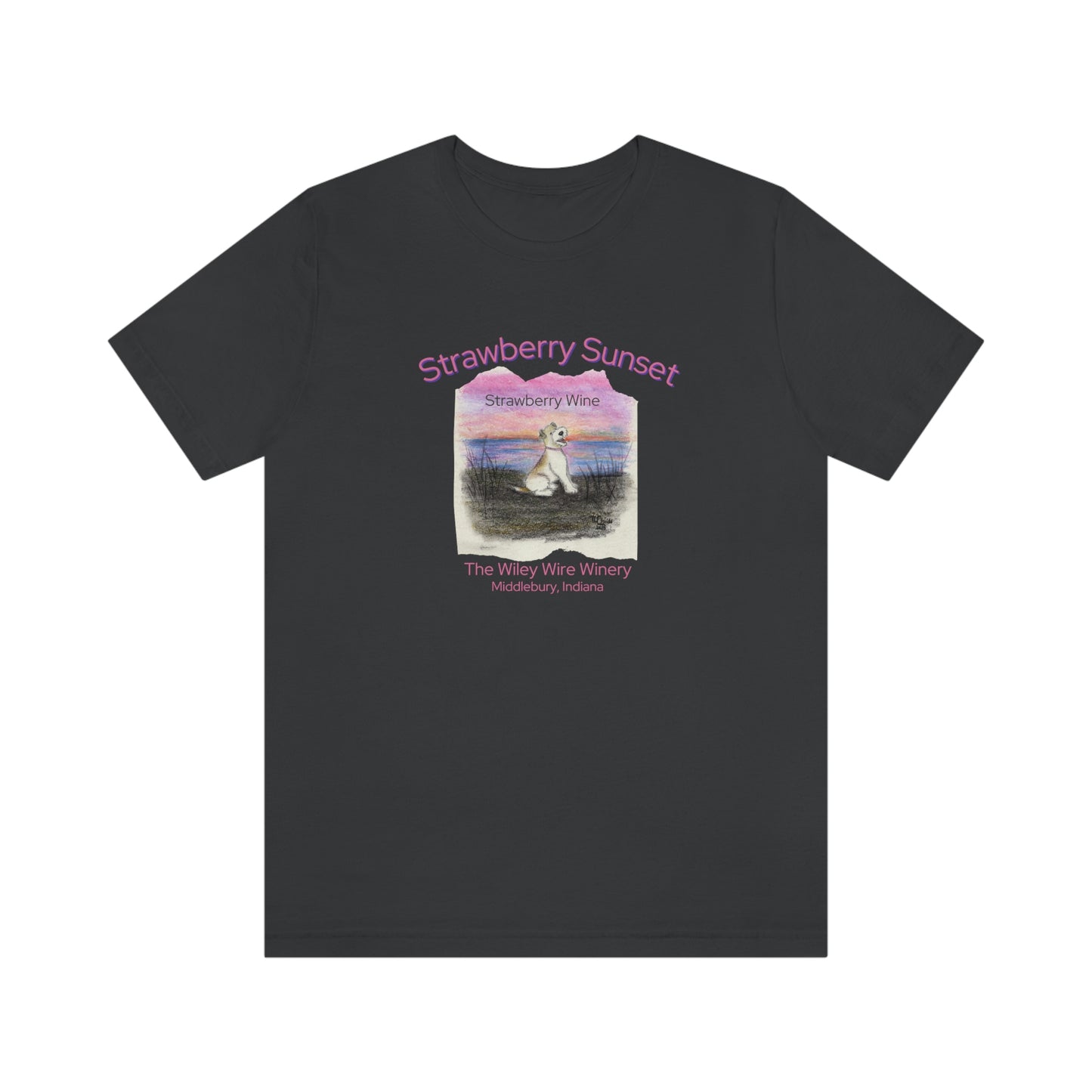 Wiley Wire Winery Strawberry Sunset Wine T-Shirt