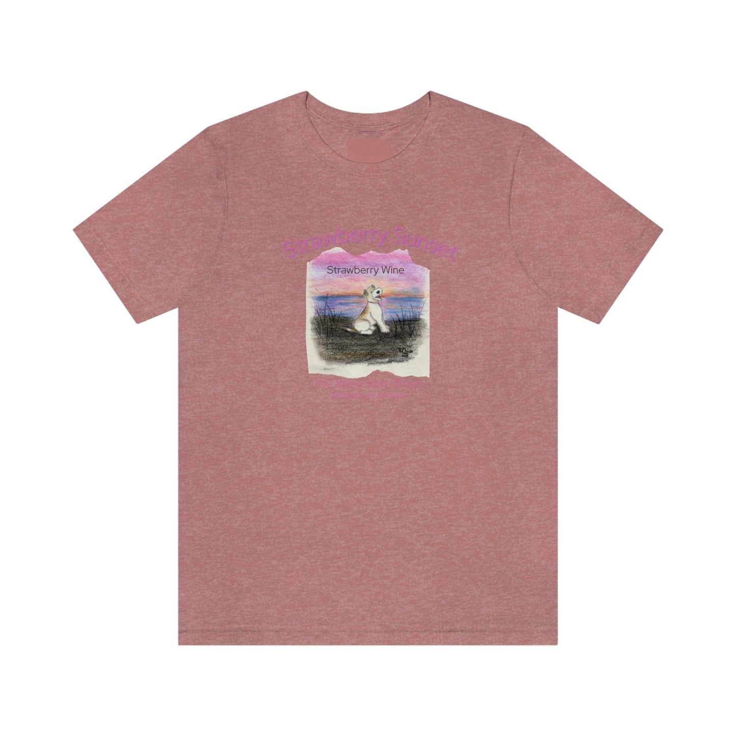 Wiley Wire Winery Strawberry Sunset Wine T-Shirt