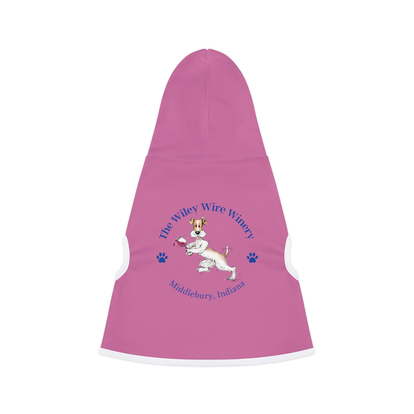 The Wiley Wire Winery Logo Dog Hoodie