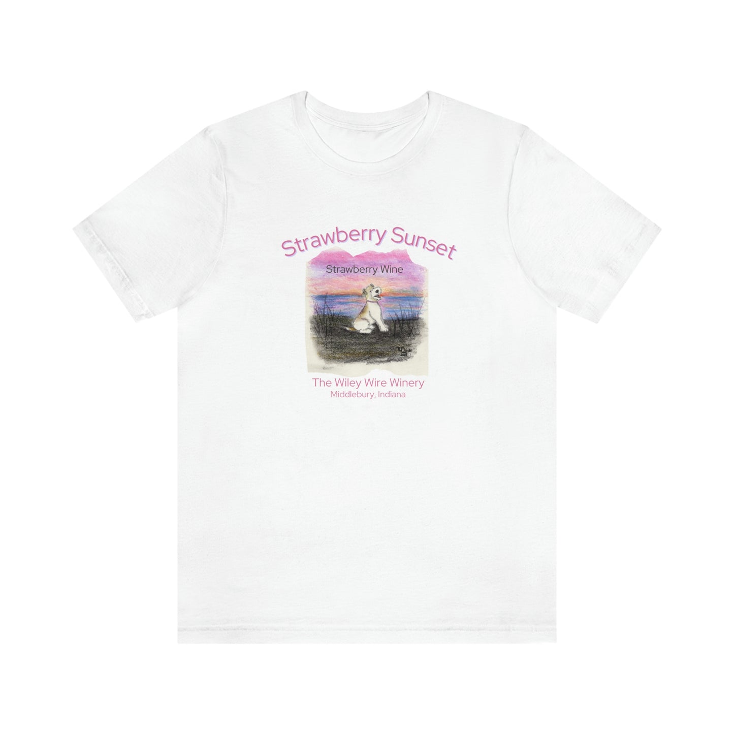 Wiley Wire Winery Strawberry Sunset Wine T-Shirt