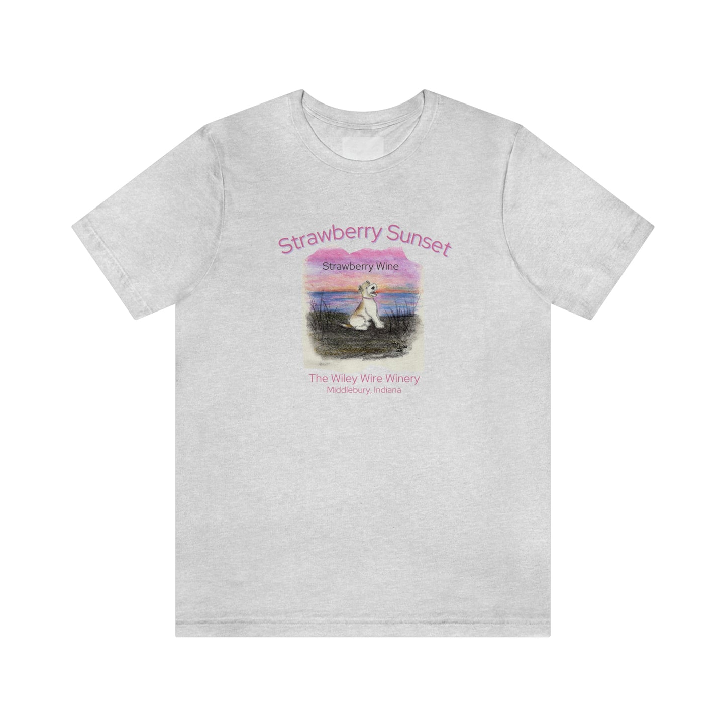 Wiley Wire Winery Strawberry Sunset Wine T-Shirt