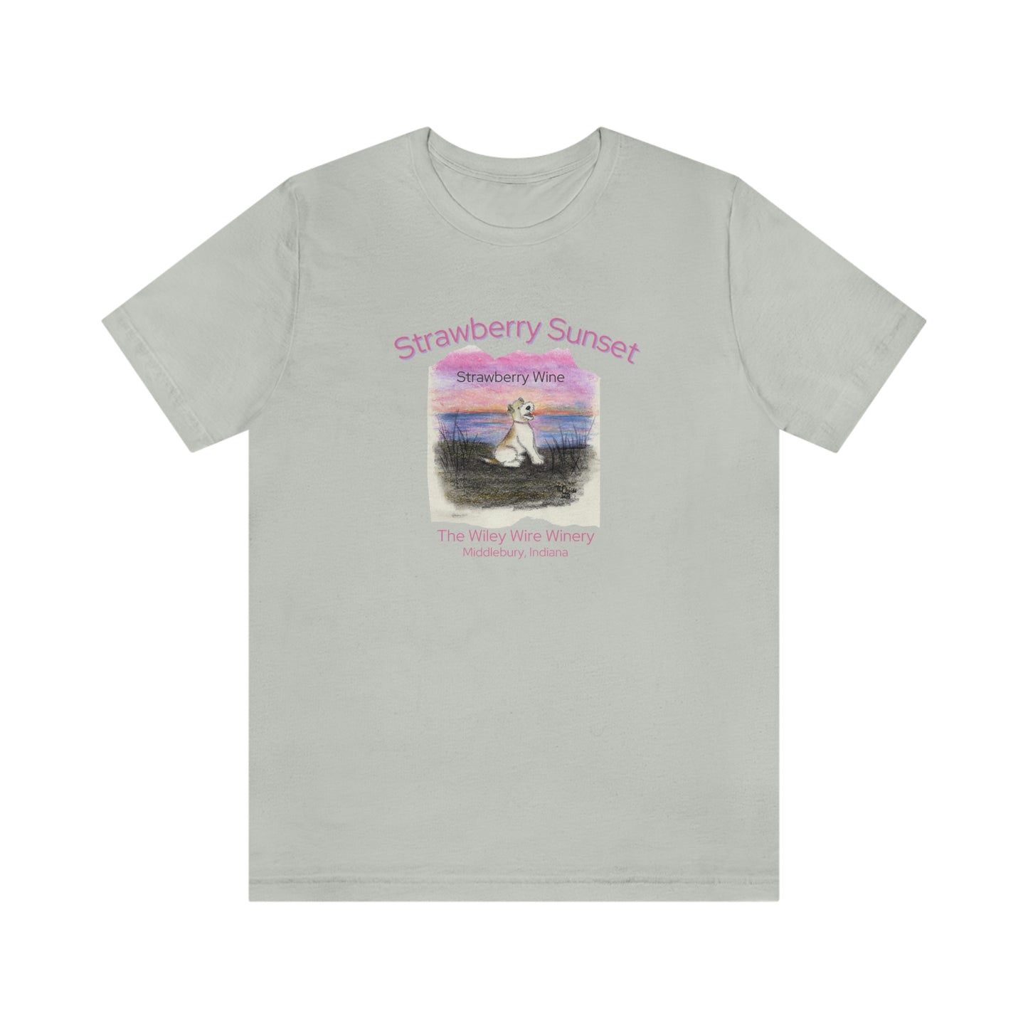 Wiley Wire Winery Strawberry Sunset Wine T-Shirt