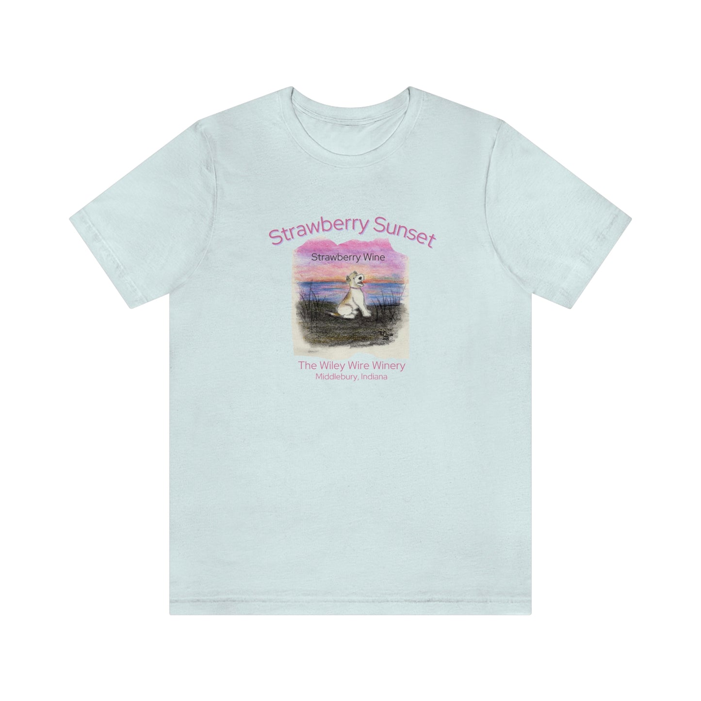 Wiley Wire Winery Strawberry Sunset Wine T-Shirt