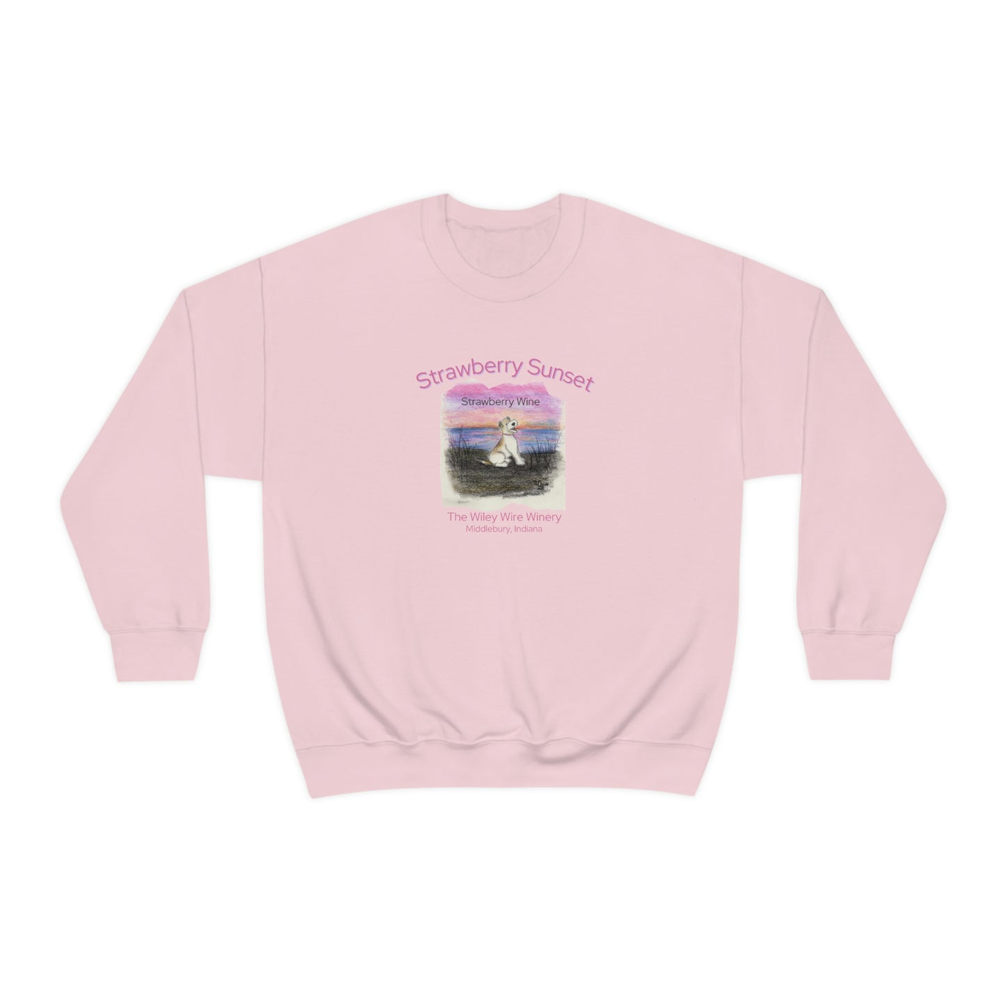 Wiley Wire Winery Strawberry Sunset Crewneck Sweatshirt