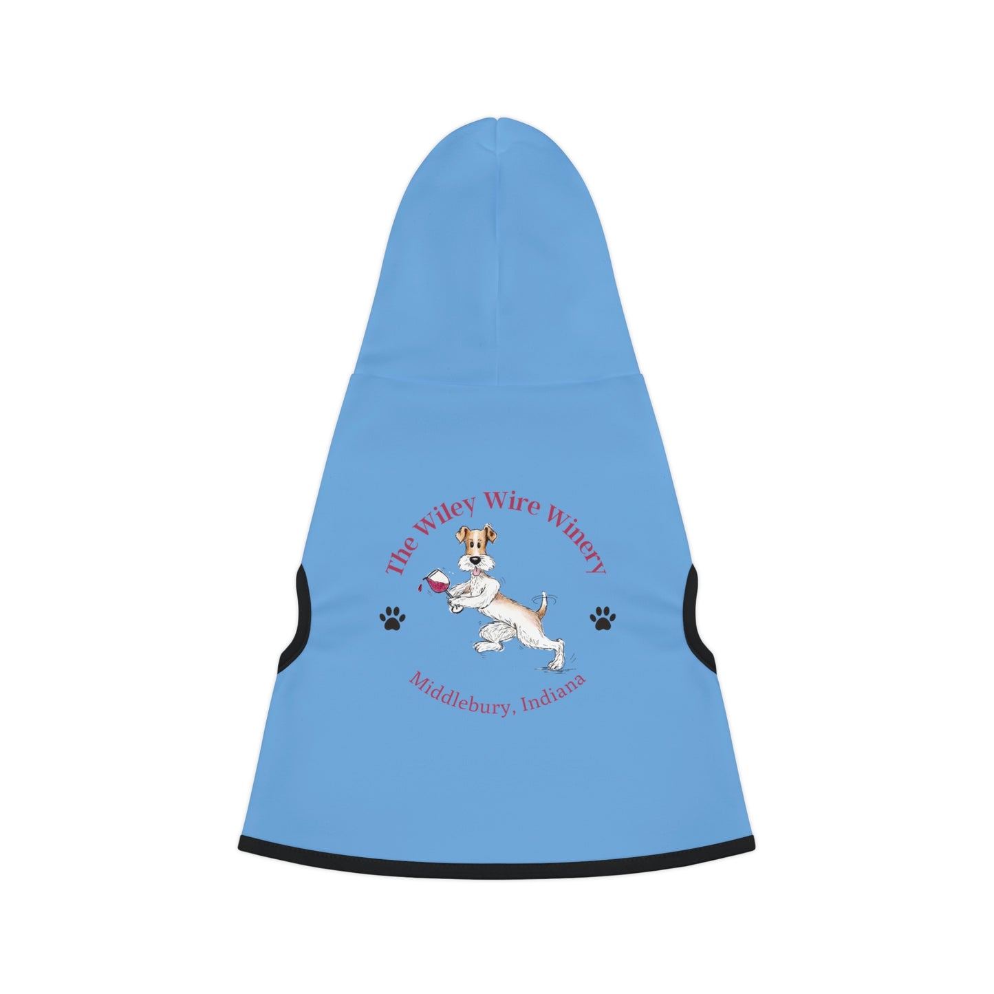 The Wiley Wire Winery Logo Dog Hoodie